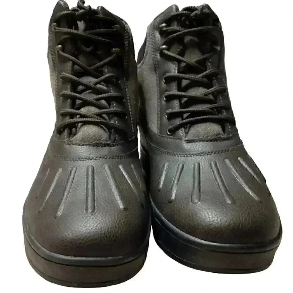 Nautica New Bedford Mens 12 Waterproof Lace Up Snow Duck Boots Brown Vegan NEW